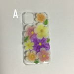 オーダー品 お花のスマホケース iPhone11pro