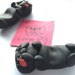 箸置き✿黒パグ2個セット