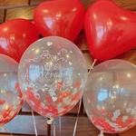 6個セットred happy anniversaryバルーン