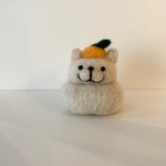 [受注製作] フレンチブルドッグ  鏡餅　羊毛フェルト