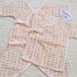 ダブルガーゼのコンビ肌着セット☆リボンちょうちょ