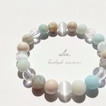 天然石ブレスレット062 alive 夏 冬 大人 シンプル 青 プレゼント 雪 海 ファッション 空 キラキラ コーディネート アロハ