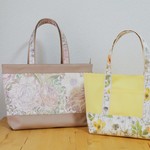 ★J様オーダー品★＆リバティ Rose Xanthe（ローズ・ザンジー）のA4ファスナートートバッグ ＆ リバティ Irma（イルマ）のデイリートートバッグ（Mサイズ）