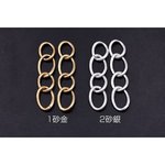 送料無料 12個 チャームパーツ オーバルチェーン 4連 13×57mm【12ヶ】 M1332-1
