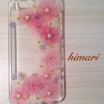 【受注製作43】 iphone5/5sケース 本物のお花使用　スマホ
