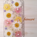 【送料無料】 iphone5/5sケース 本物のお花使用【受注製作44】スマホ