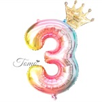 【バラ売りシリーズ⑦】3歳  ナンバーバルーン  自由に組み合わせてオリジナルの飾り付け♪お誕生日やパーティーのお部屋の飾り付けに☆ #11622