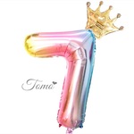 【バラ売りシリーズ⑦】7歳  ナンバーバルーン  自由に組み合わせてオリジナルの飾り付け♪お誕生日やパーティーのお部屋の飾り付けに☆ #11626