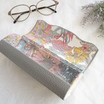 本革とリバティの眼鏡ケース アッシュグレー