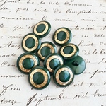 ■グリーン系■18mm■10個入■ヴィンテージボタン 　1130-gn