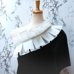  付け襟 フリル チョーカー  ペールグリーン