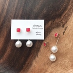 petit square パールキャッチピアス