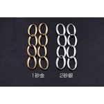 送料無料 12個 チャームパーツ オーバルチェーン 4連 12×60mm【12ヶ】 M1404-1