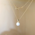 14kgf “snow white“ ホワイトオニキスネックレス