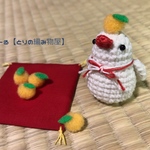 お正月かがみもち白文鳥2020