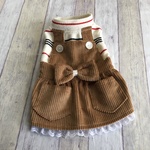 ボーダー＊コールテンのサロペスカート風ワンピ
