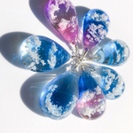 雲レジン☆空からこぼれた一雫☆ペンダント☆チェーン