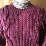 「値下げ」アラン模様たっぷりのセーター