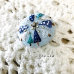 冬の森　刺繍ブローチ❄️