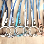 デニム×レザーリード首輪セット