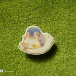 まどろむシロクマぺんぎん。ブローチ
