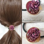 大人の小さなお花のキラリヘアゴム