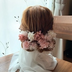 髪飾り ヘアード くすみピンク 卒業式 袴 成人式 七五三 結婚式 ウェディング プリザーブド あじさい かすみ草