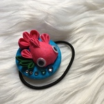 つまみ細工　ヘアゴム　金魚