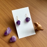 【purple】アメジスト 原石ピアス/イヤリング