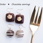 choco whip様オーダー♥チョコのピアス2種類