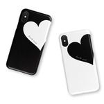 Big Heart♡Black&White　名入れ/スマホケース/iPhoneケース/iPhone11/iPhoneXR/iPhoneXS/iPhone8/Xperia/Galaxy/Aquos