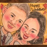 ウェルカムボード 結婚 還暦　感謝　家族　似顔絵
