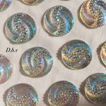 【8個】キラキラ虹色カボション