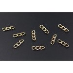 送料無料 30個 チャームパーツ チェーン 7×22mm ゴールド【30ヶ】 M2403