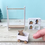 1/12 ハンガーラック、おもちゃ箱、オープンラック 3点セット