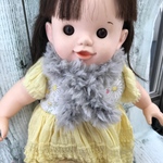 ぽぽちゃん　ファーマフラー(グレー)
