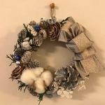 ホワイトクリスマスリース 再販