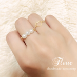 【再販88】＊heart frame＊ gold chain ring accessory