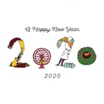 2020子年🦔年賀状5枚セット