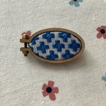 こぎん刺繍額風ブローチ＊送料無料＊