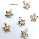 4pcs・プチ星チャーム（ゴールド）f-83