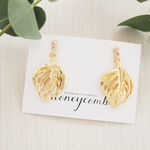 sale 14kgf リーフピアス
