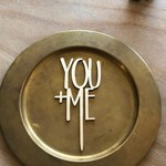 ウェディング ケーキトッパー ケーキの上に乗せる飾り【you+me】