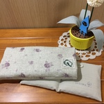 📍セール📍リネンで作った 小豆カイロ  バラ柄×トリプルガーゼ