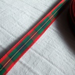 クリスマスチェックリボン*約9mm巾