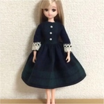 リカちゃん タータンチェックのワンピース