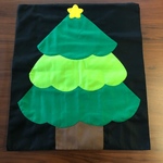 クリスマスツリー 壁面 シンプル フェルト