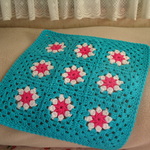 モチーフ繋ぎのブランケット　　　　　　　