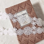 ＊再入荷＊1m 綺麗 花 フラワー ケミカルレース ブレード 白 BK191206 ハンドメイド 手芸 素材 材料 DIY