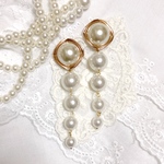 再販♡大ぶりパールボタンイヤリング